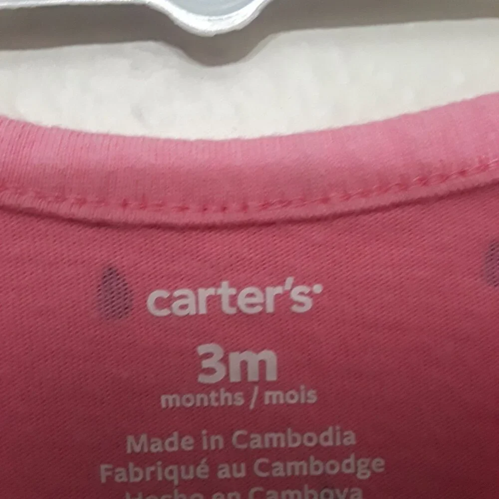 Carter's Pink and Green Watermalon Bodysuit